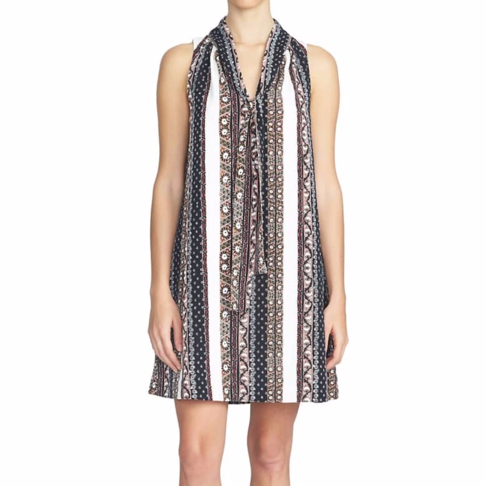 1. state • tie neck shift dress size xs